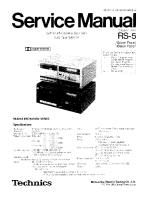 Technics - RS-5 - Service manual 